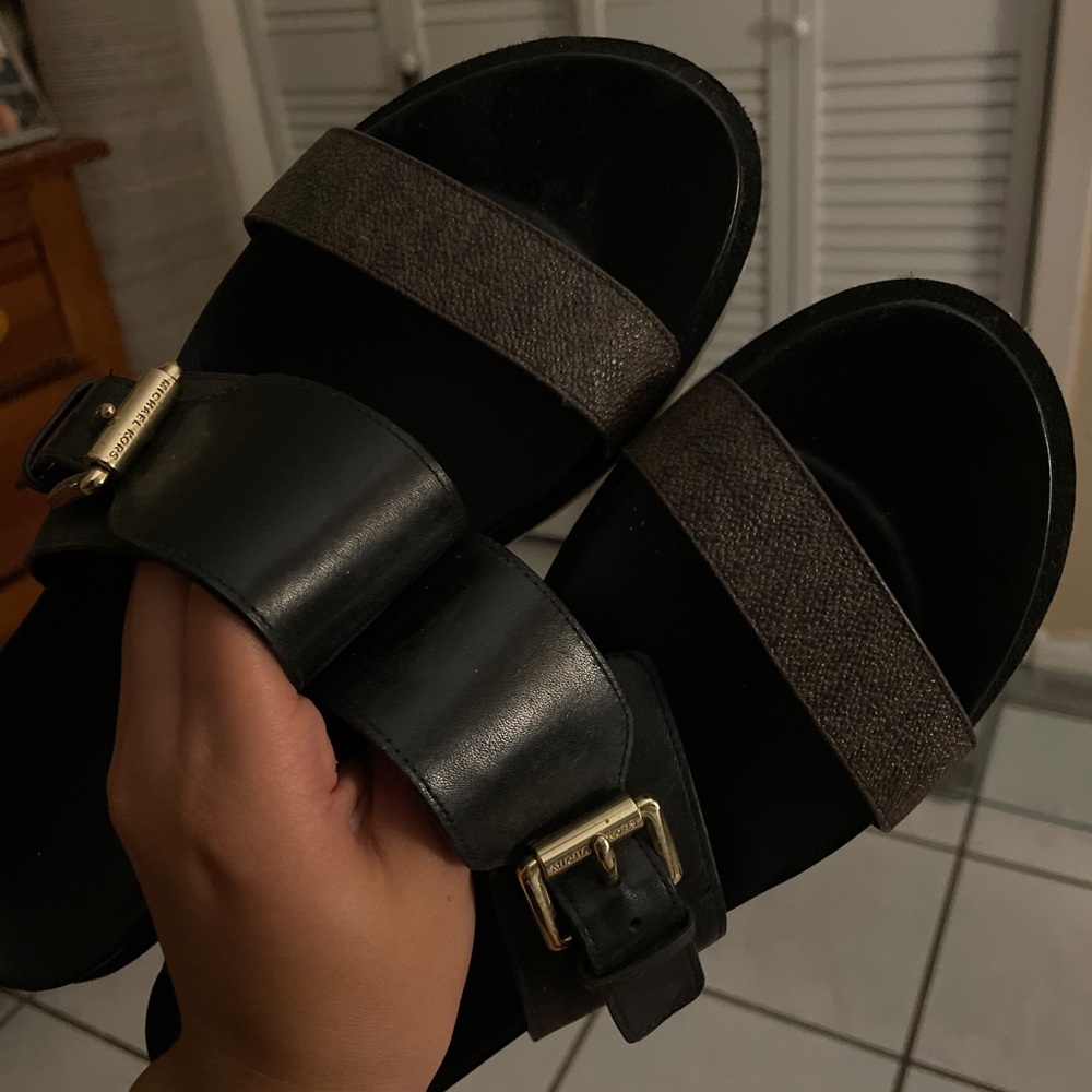 MK platform sandals